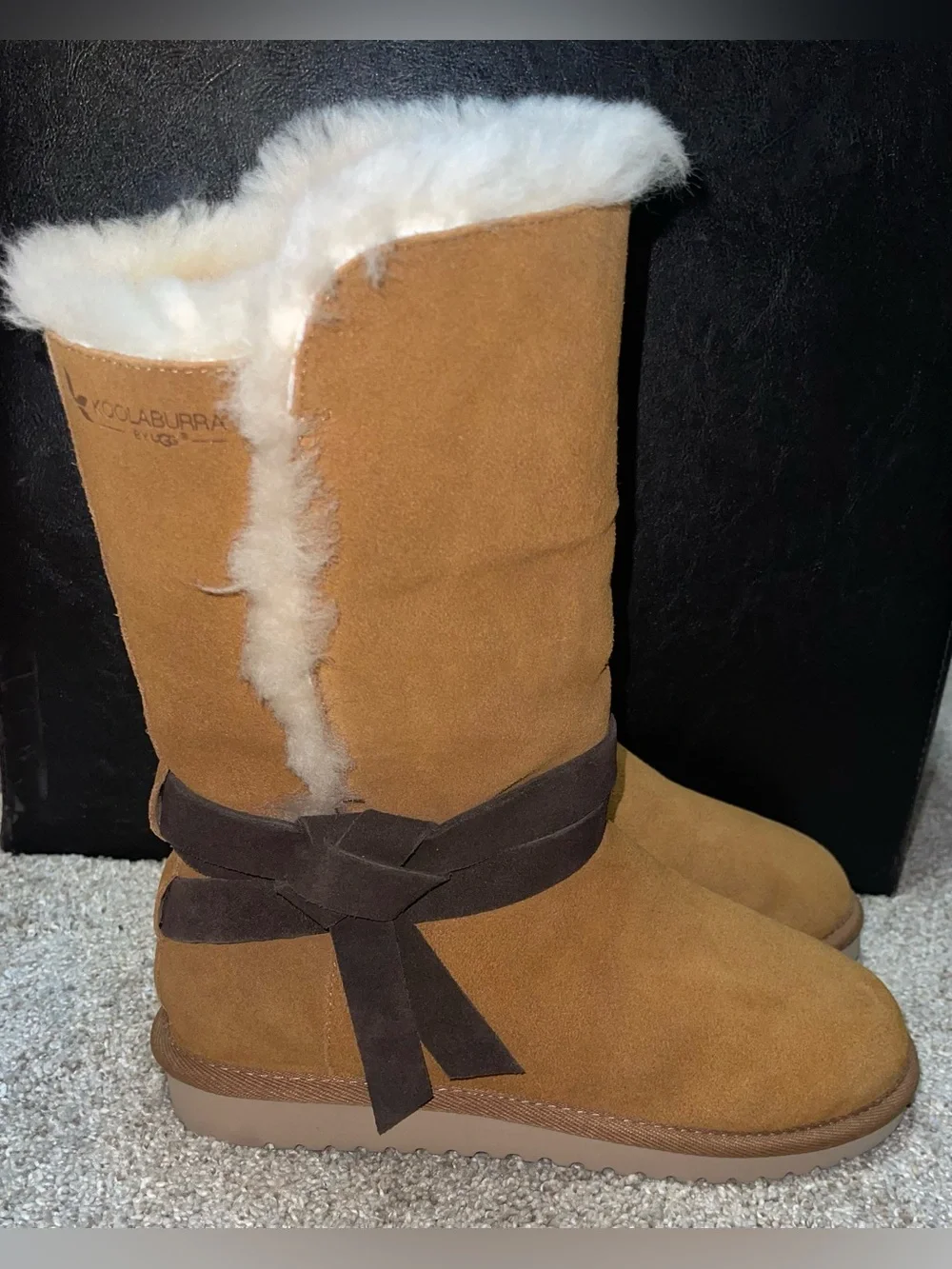 Koolaburra Rozalia Women’s tall winter boot 8 chestnut suede